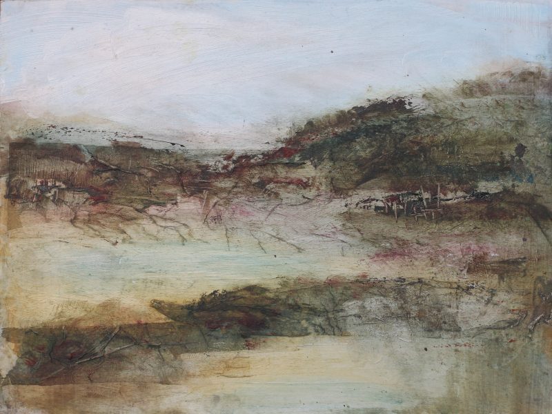 Across the bay – oil on board – framed – 45cm x 35cm
