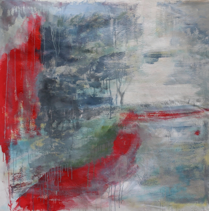 Summer solstice – acrylic on canvas 1.4m x 1.4m -Exhibited at the St Ives Society of Artists Summer 2017 Currently in a Private Collection
