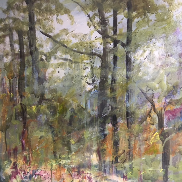 Into the Woods – mixed media on canvas.