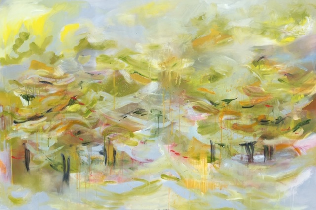 Autumn Avenue – mixed media on canvas